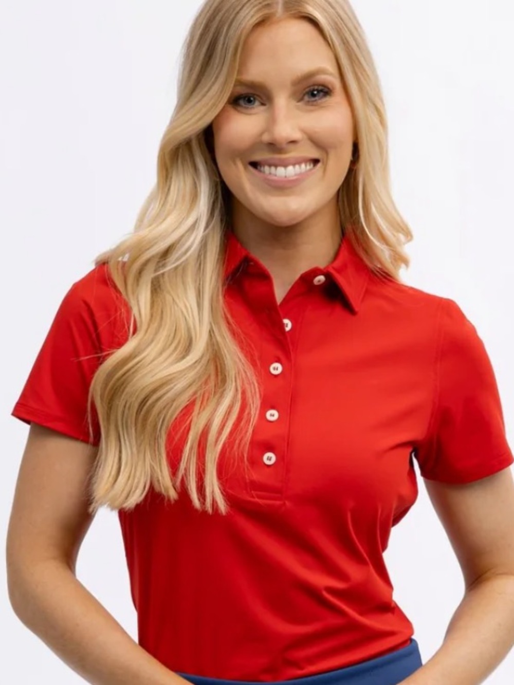 New! Renwick Short Sleeve Polo in Red size S